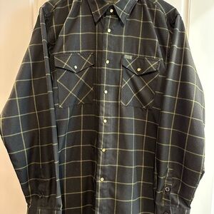 DIXXON Black and Green Casual Button Down Shirt